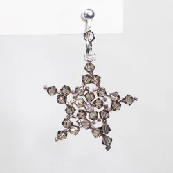 Clips  - Silver brass - Earrings Norma - Clips  - Silver brass - Laiton argenté